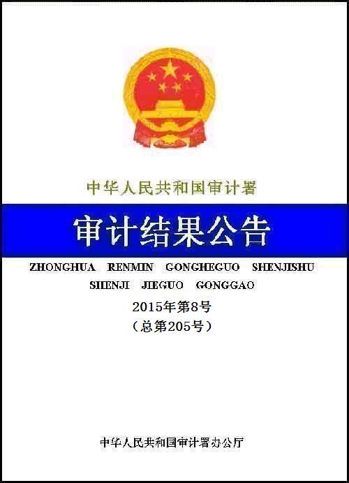 审计署2015年第8号公告中国南方电网有限责任公司2013年度财务收支