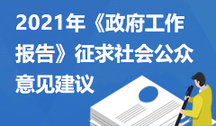 2021年《政府工作报告》征求社会公众意见建议