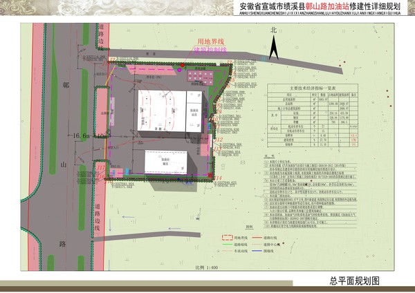 绩溪鄣山路加油站修建性详细规划批前公示