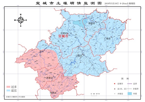 5月11日~5月19日,宣城市多雷阵雨天气,降雨分布不均,北部地区累计降雨