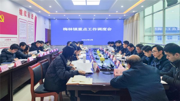 梅林镇召开重点工作调度会议