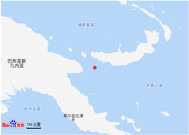 据中国地震台网测定北京时间2019年4月12日22时51分在新不列颠岛地区