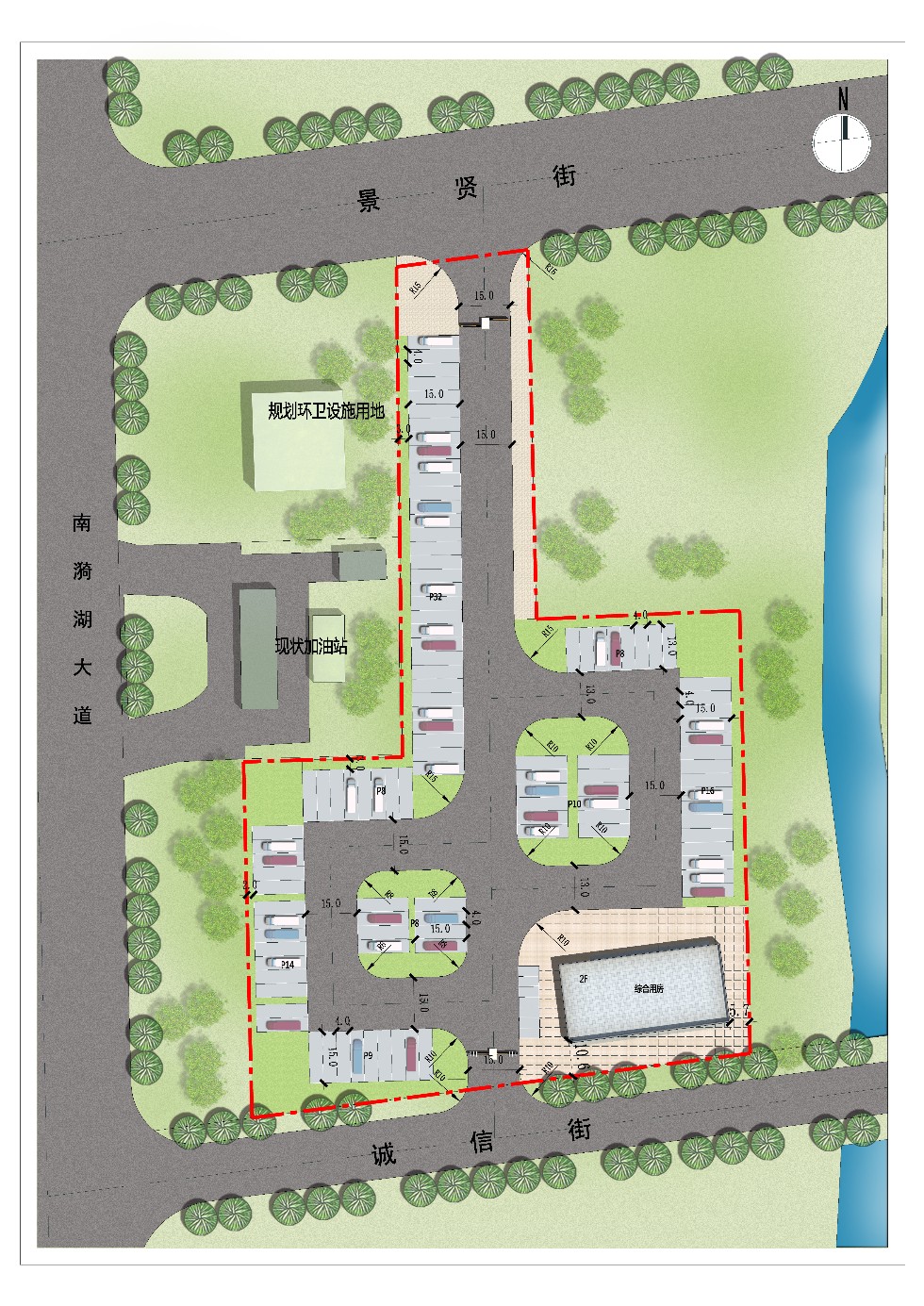 交叉口东南角地块社会停车场设计方案的公示-宣城市自然资源和规划局