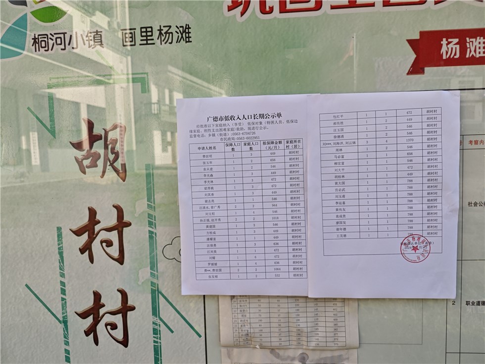 杨滩镇胡村村2024年11月惠农资金发放情况-广德市人民政府