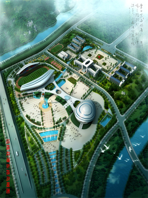 泾县中学新校区泾县体育中心工程规划建筑方案向社会征求意见